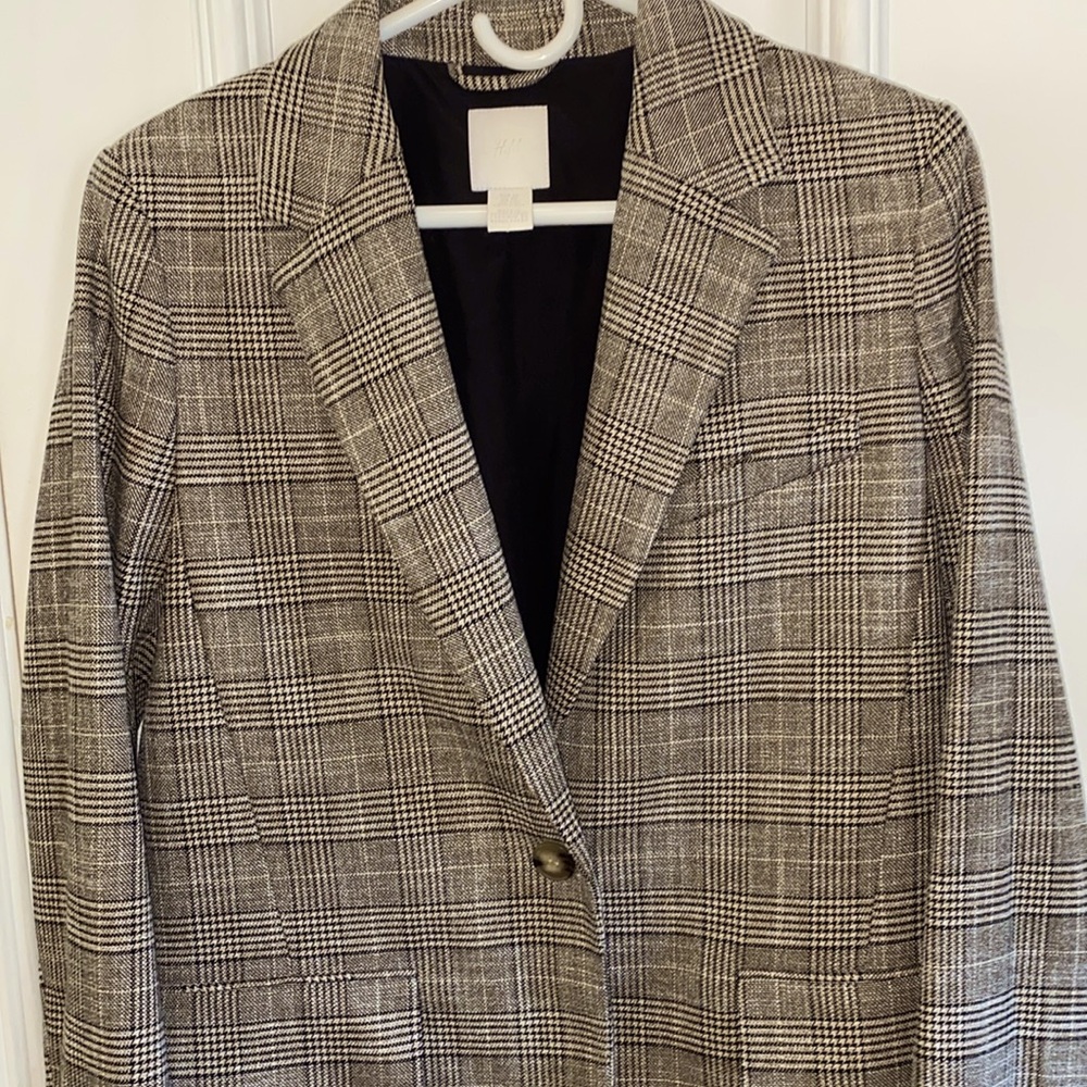 H&M Brown Checkered Women’s Blazer Size XS